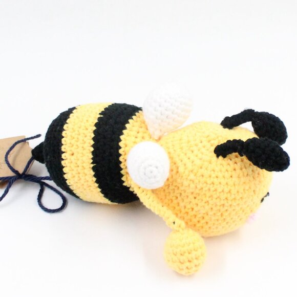 Handmade Crochet Acrylic Amigurumi Bumblebee - Picture 2 of 4